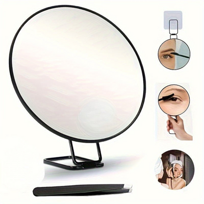 Compact Travel Makeup Mirror with Suction Cup Base - Fesara