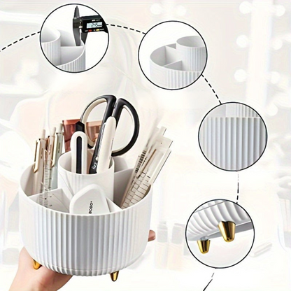 Rotating Makeup Storage with 5 Compartments
