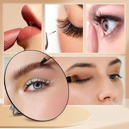 Compact Travel Makeup Mirror with Suction Cup Base