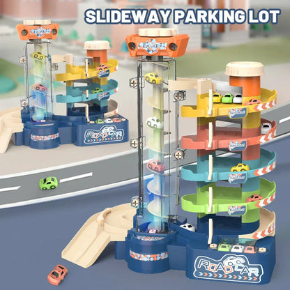 Fun 3D Car Playset with Slide for Children