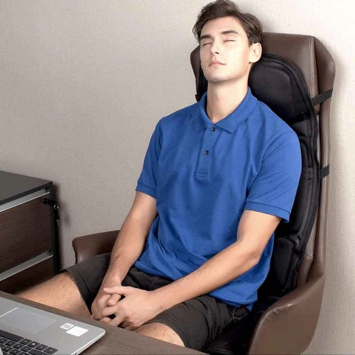 Relaxing Massage Seat Pad With Heated Neck Support Cushion