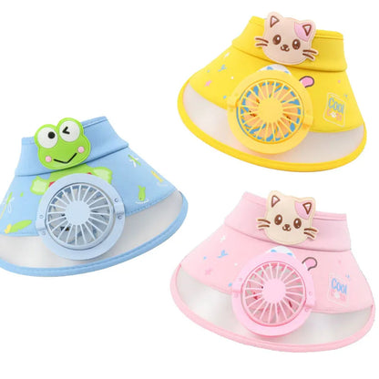 Kids Summer Sun Hat with Cooling Fan