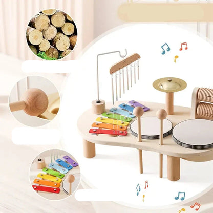 Kid's Wooden Music Center Table Set