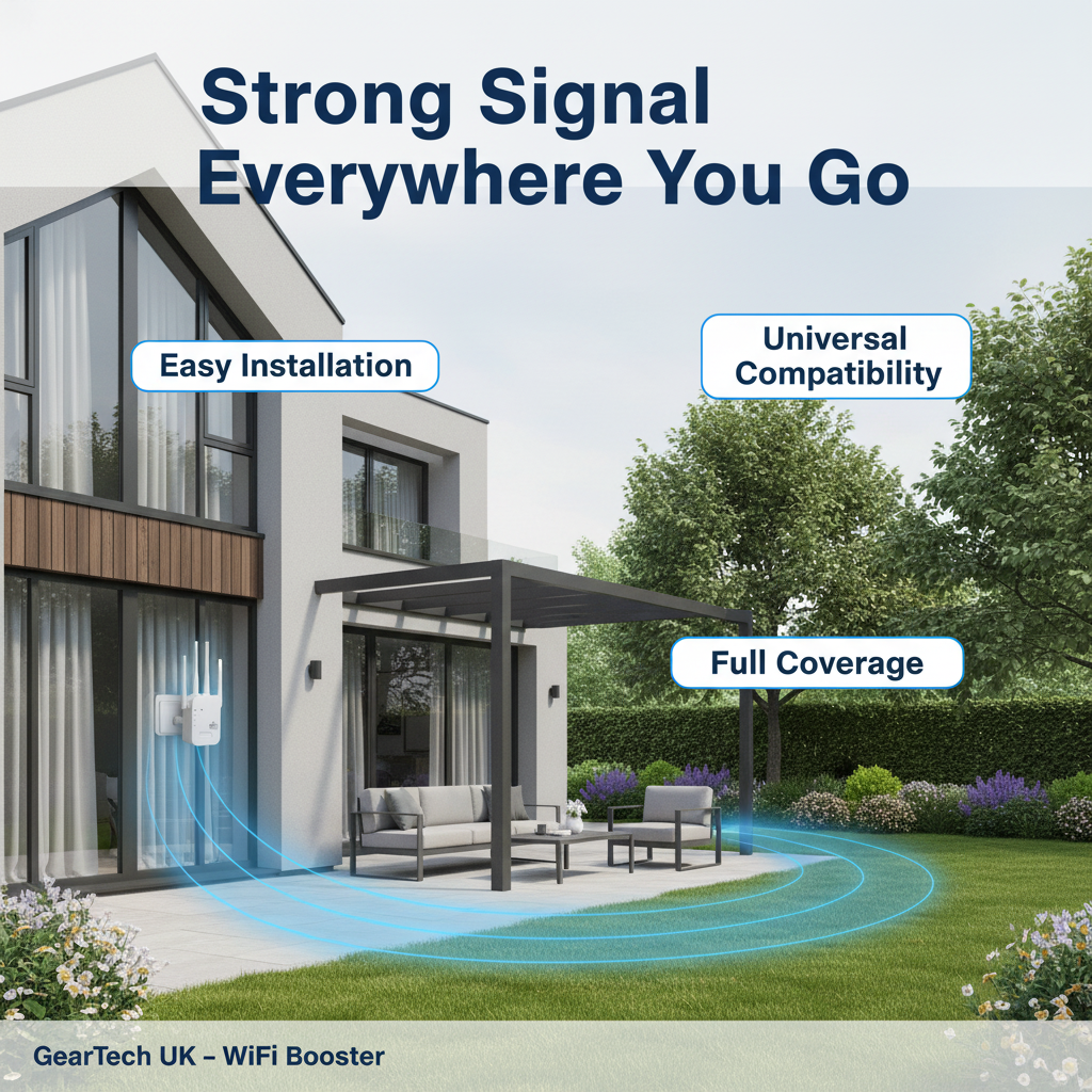 Fast WiFi Range Extender up to 1200Mbps