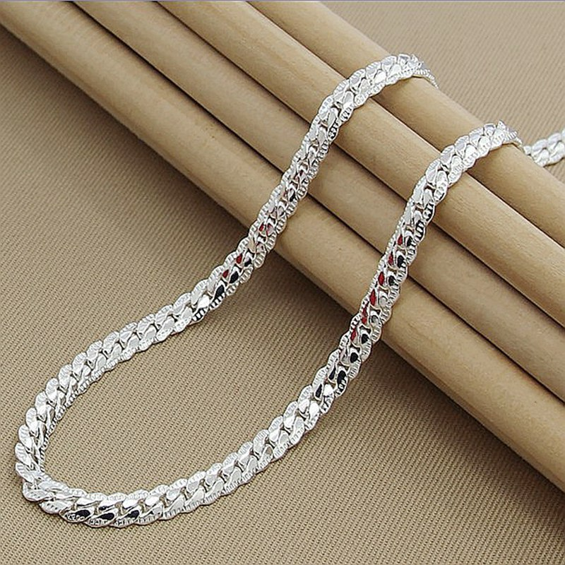 Beautiful Silver Chain Necklace for Ladies Luxury Gift