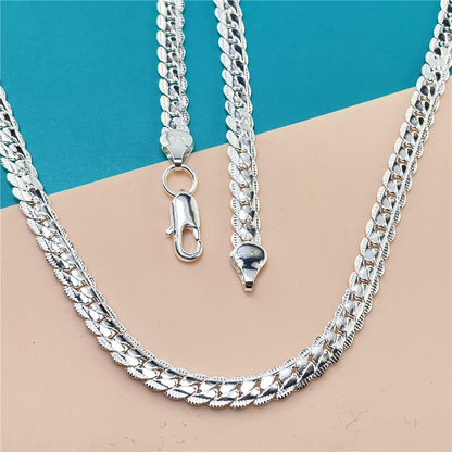 Beautiful Silver Chain Necklace for Ladies Luxury Gift