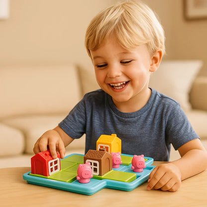 Educational 3 Little Pigs Wooden Puzzle Toy