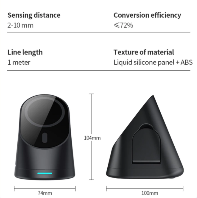 Compact 3 in 1 Wireless Charging Station Stand