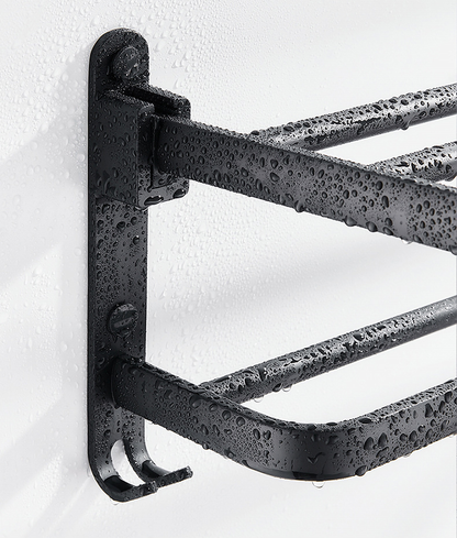 Space Saving Foldable Bathroom Towel Holder Rack