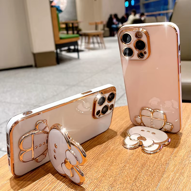 Cute 3D Rabbit Mirror Phone Case