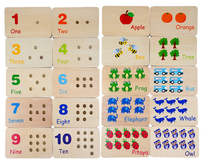 Fun Wooden Number Learning Board for Kids