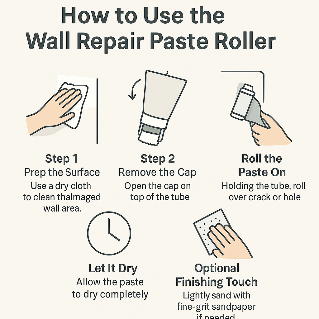 Easy Wall Fixing Paste Roller