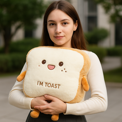 Cozy Toast Shaped Soft Heat Pillow