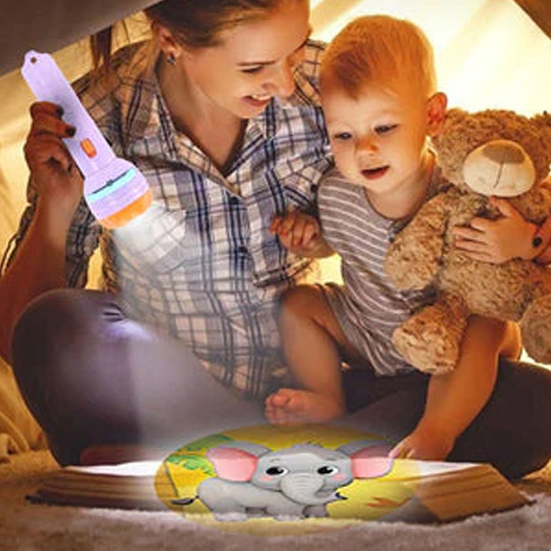 Fun Kids Night Light Projector Flashlight