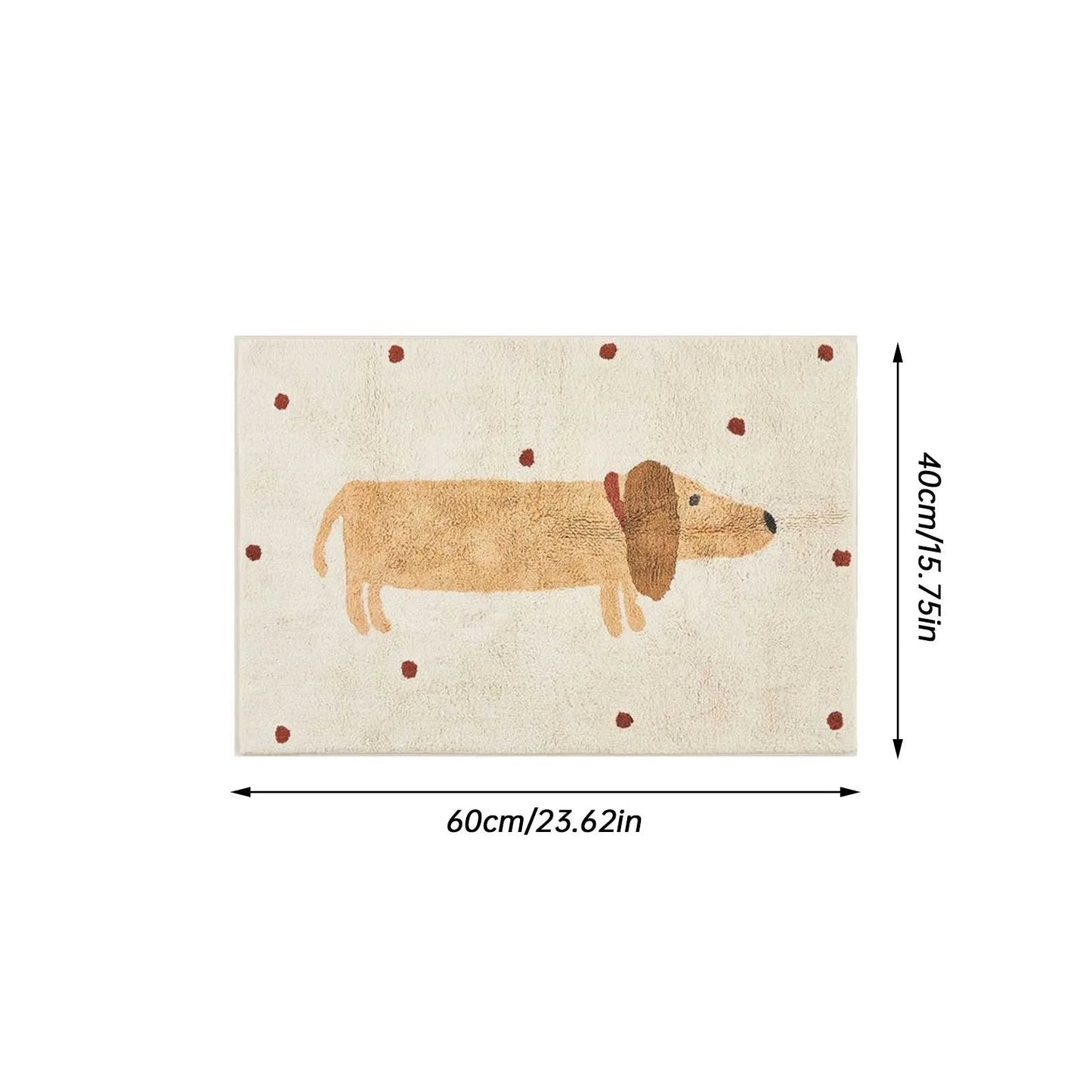 Cute Dachshund Plush Kids Bedroom Rug