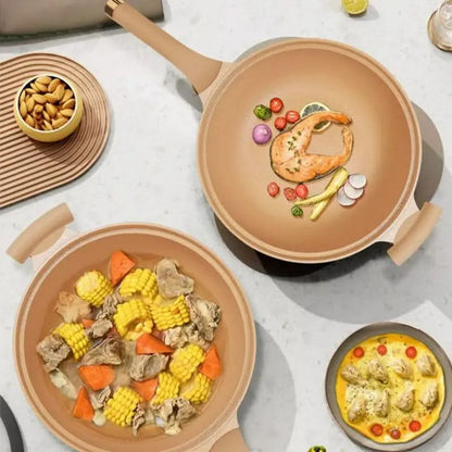 Non-Stick Wok with Steam Cooker Basket