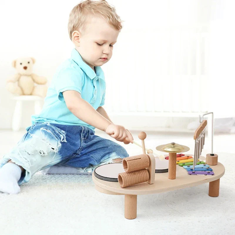 Natural Wood Baby Music Set Montessori Toy