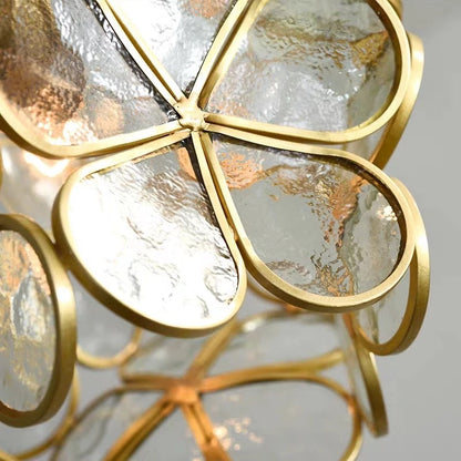 Stylish Floral Glass Hanging Light Fixture
