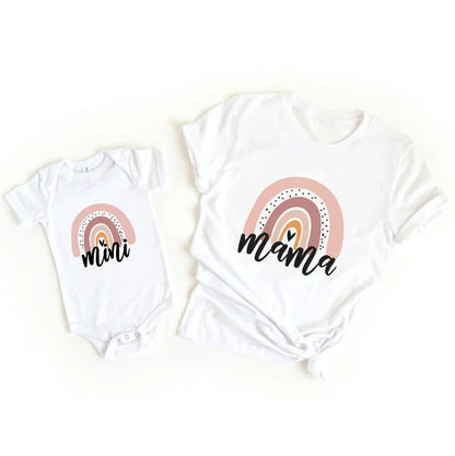 Colorful Mommy & Me Rainbow Tee Set