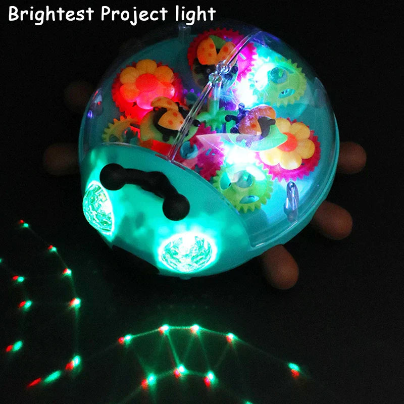 Colorful LED Musical Ladybug Robot Toy
