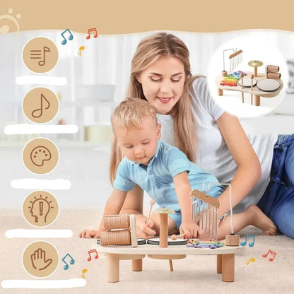 Kid's Wooden Music Center Table Set