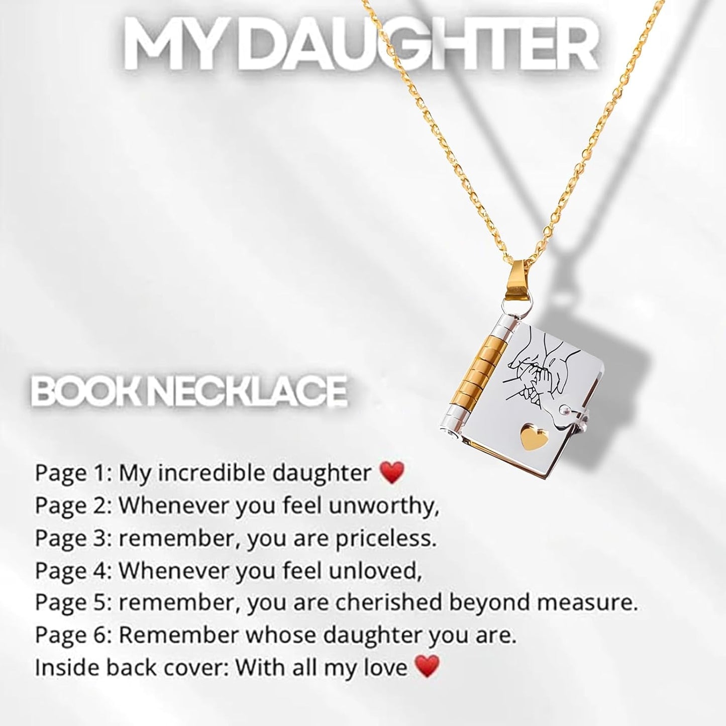 Personalized Photo Pendant Necklace with Heartfelt Message