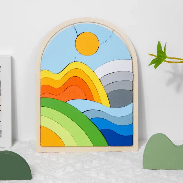 Colorful Kids Rainbow Building Blocks