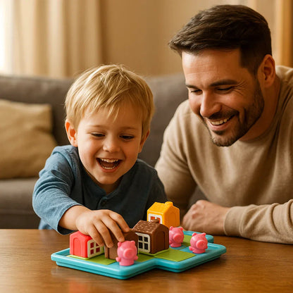 Educational 3 Little Pigs Wooden Puzzle Toy
