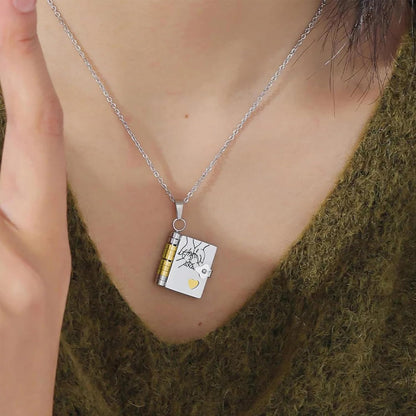 Personalized Photo Pendant Necklace with Heartfelt Message