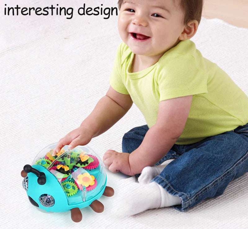 Colorful LED Musical Ladybug Robot Toy