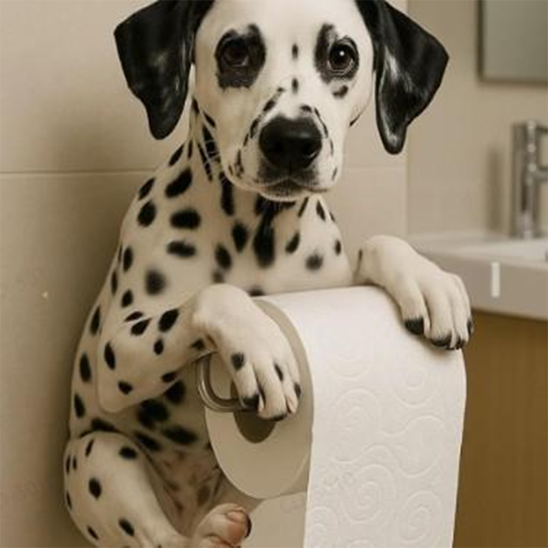 Fun Dog Bathroom Tissue Holder Dispenser