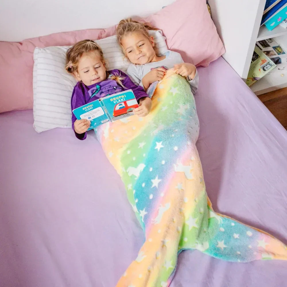 Glowing Mermaid Kids Sleep Bag - Fesara