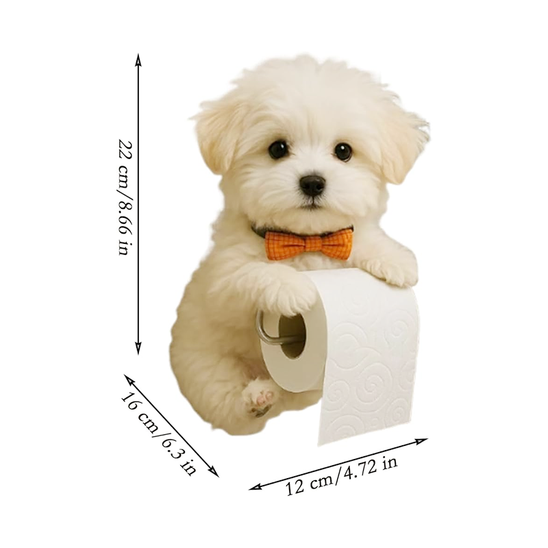 Fun Dog Bathroom Tissue Holder Dispenser