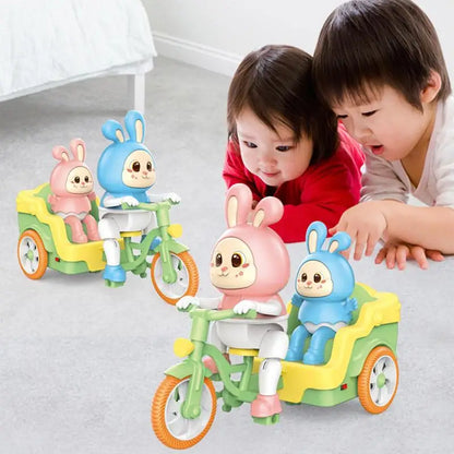 Colorful Kids Bike Toy with Cute Rabbit Trailer - Fesara