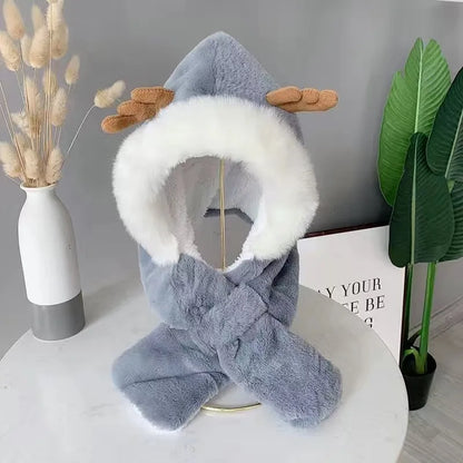 Soft Fleece Beanie Scarf Set for Winter - Fesara