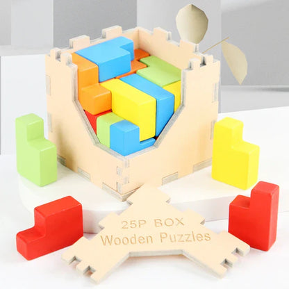 Fesara | Exciting Brain Teaser 3D Wood Tetris Puzzle