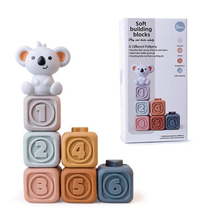 Colorful Stacking Teething Toy Set