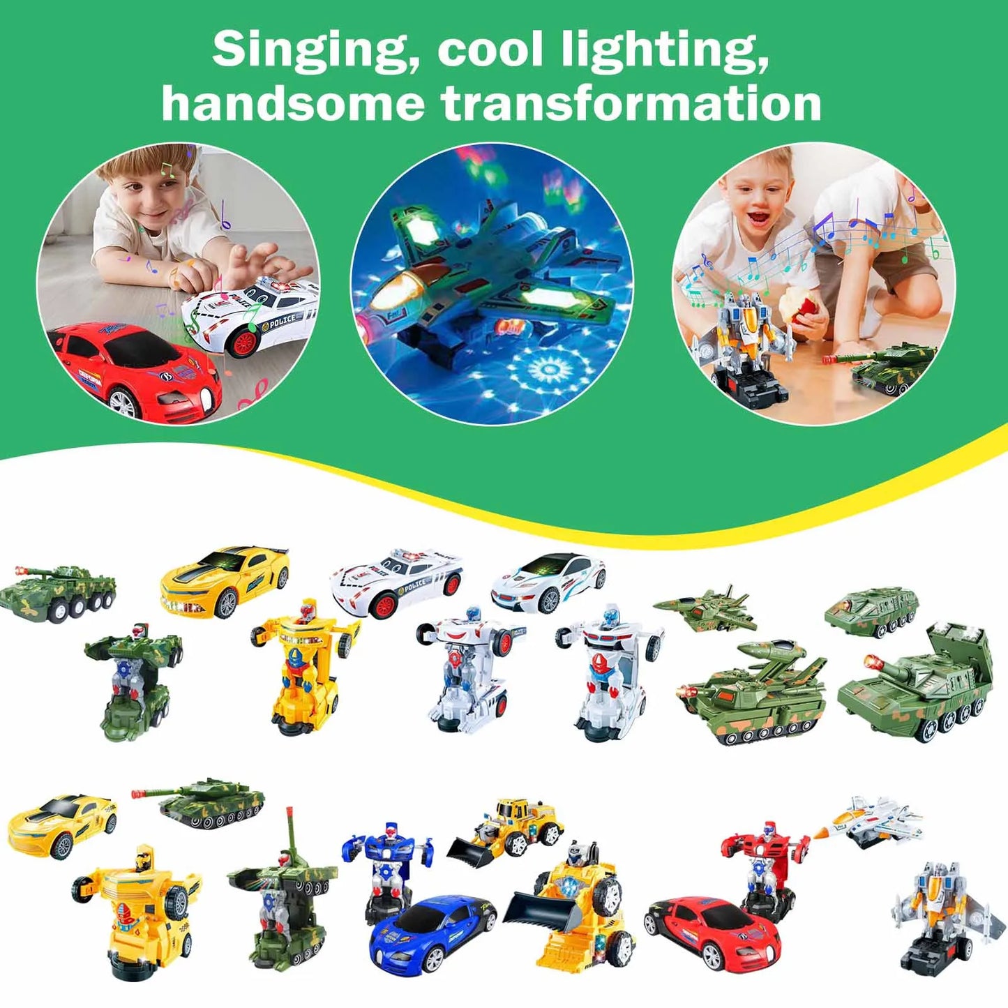 Fun LED Music Toy Car Tank