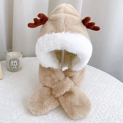 Soft Fleece Beanie Scarf Set for Winter