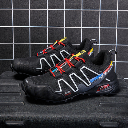 Tough Trail Hiking Boots in Blue and Green