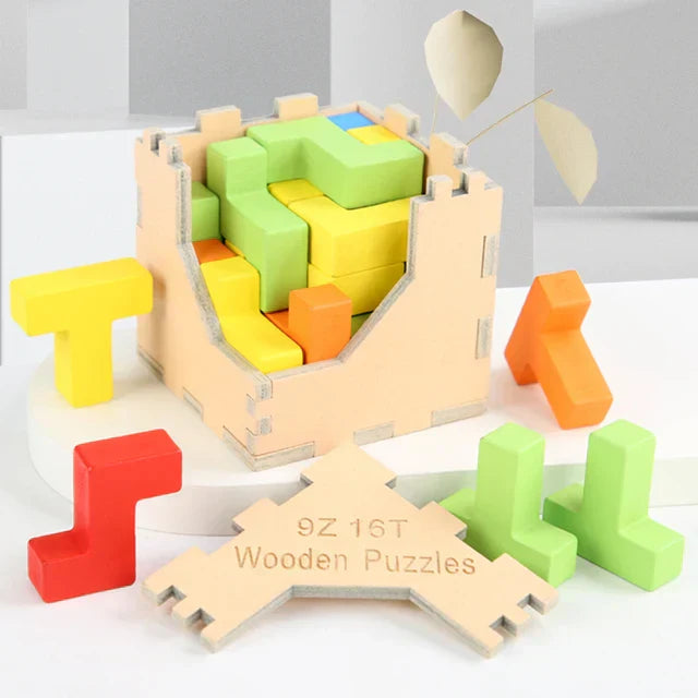 Fesara | Exciting Brain Teaser 3D Wood Tetris Puzzle - Fesara