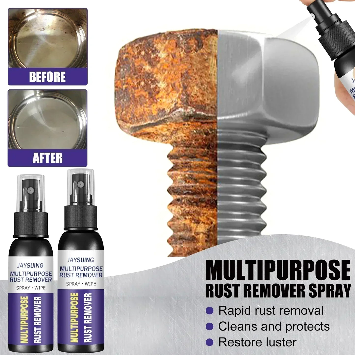 Rust Remover Spray, Protects and Renovates Car Metal Parts