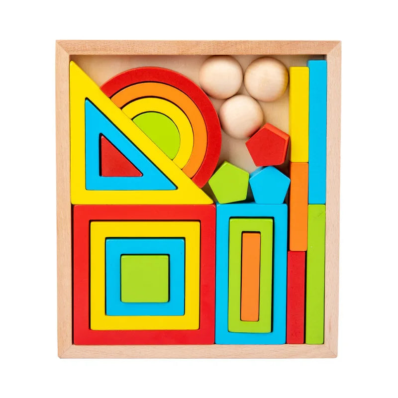 Vibrant Wooden Blocks Toy for Kids - Fesara