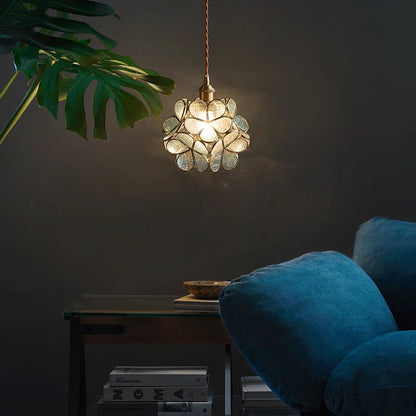 Stylish Floral Glass Hanging Light Fixture
