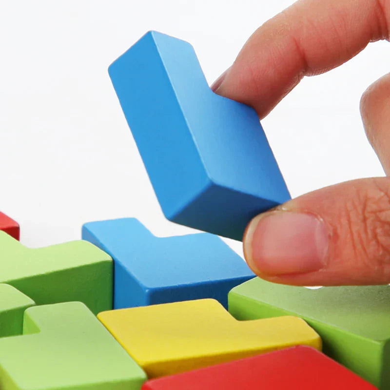 Fesara | Exciting Brain Teaser 3D Wood Tetris Puzzle