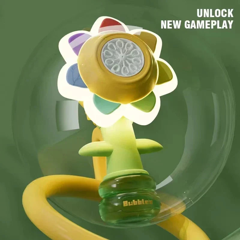 Colorful Kids Flower Bubble Gun