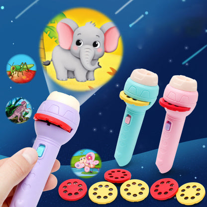 Fun Kids Night Light Projector Flashlight