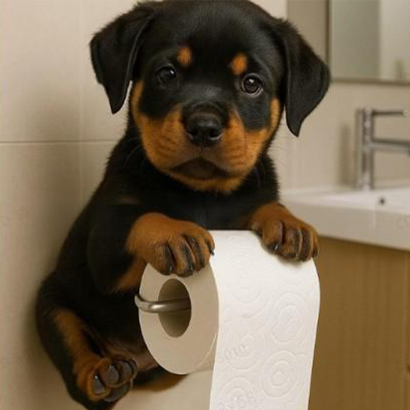 Fun Dog Bathroom Tissue Holder Dispenser