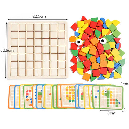 Colorful Wooden Brain Teaser Puzzle Set