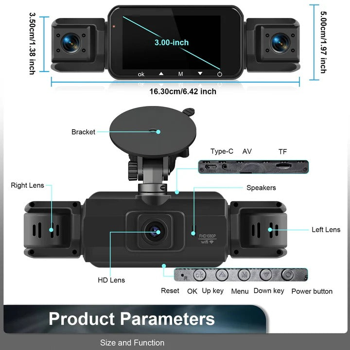 Advanced Car Dash Cam with WiFi and Night Vision